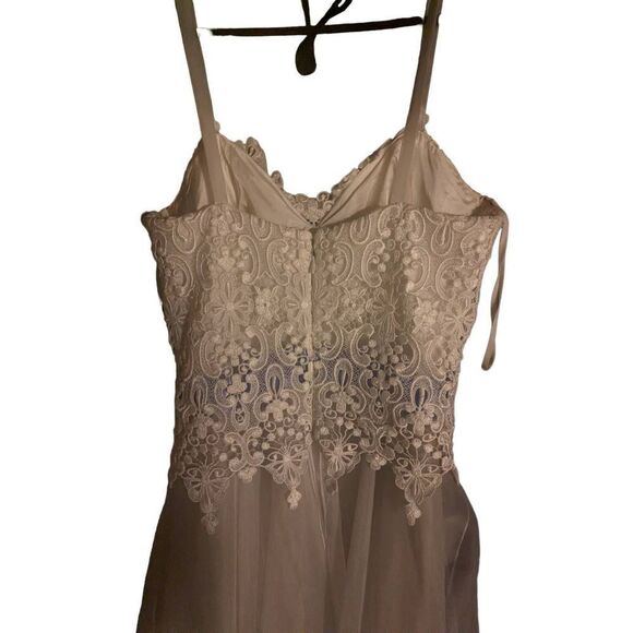 Vintage 90s Alyce Designs White Lace Coquette Dress - Picture 3 of 13